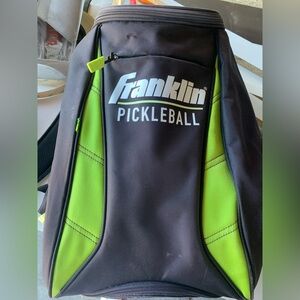 Franklin Sports Deluxe Competition Pickleball Backpack Bag Neon Green Hangs  Up
